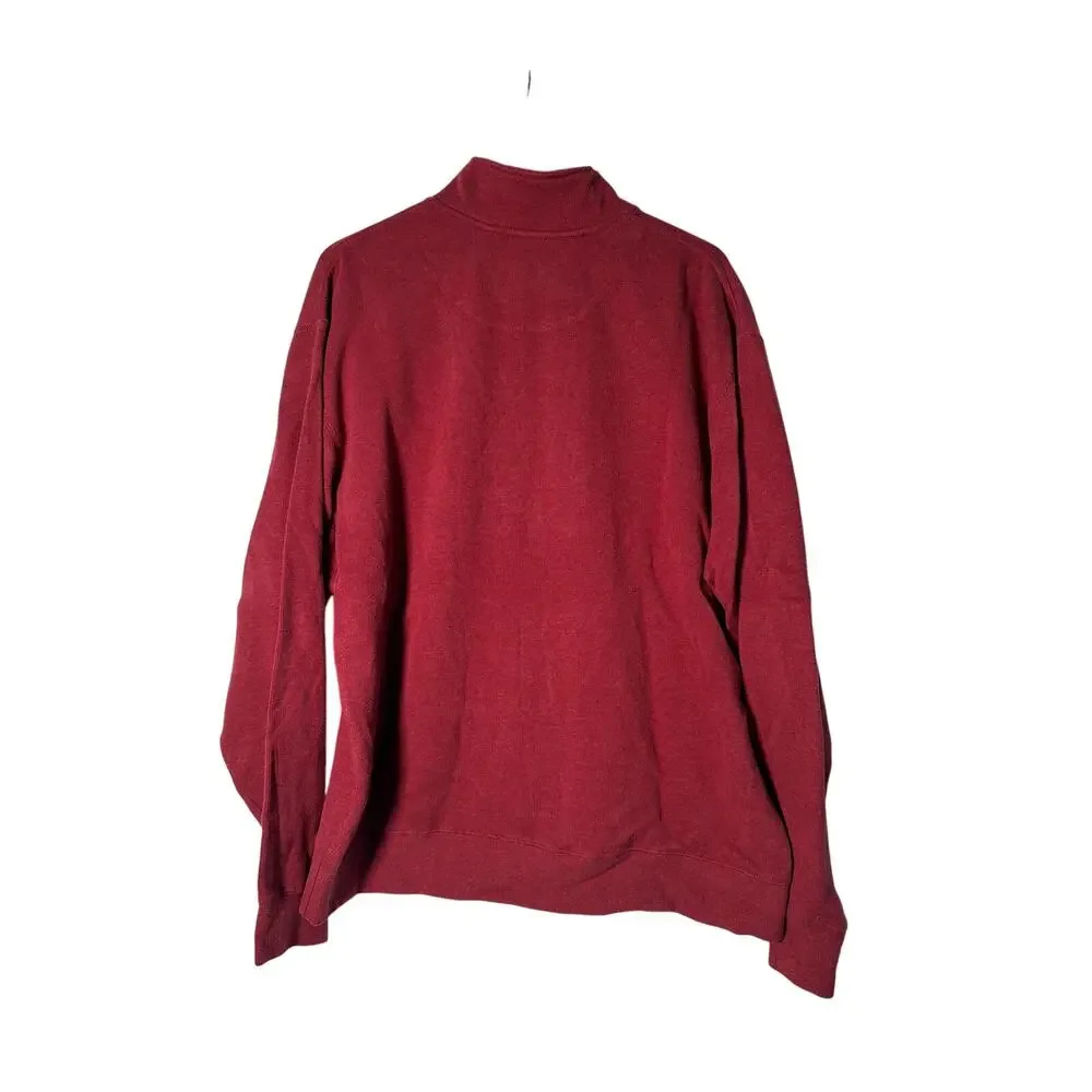 Orvis 1/4 Zip Pullover Mens XL Red Heavyweight Casual Streetwear Travel Outdoors